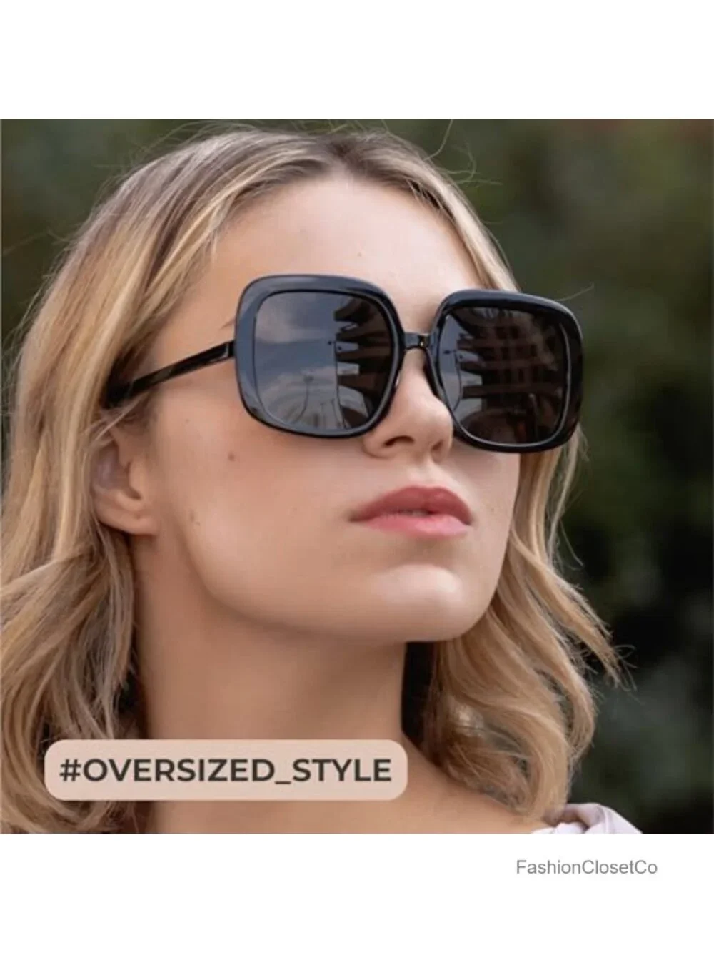 Oversized Polarized Sunglasses Women Trendy Retro Shades UV400